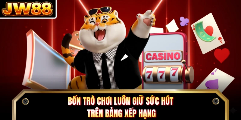 Bốn trò chơi luôn giữ sức hút trên bảng xếp hạng